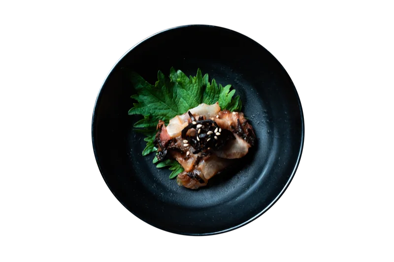 鯛刺身梅塩昆布和え